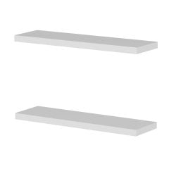 Minar Gizli Tutuculu 2'li Duvar Rafı 80 cm - M.Beyaz