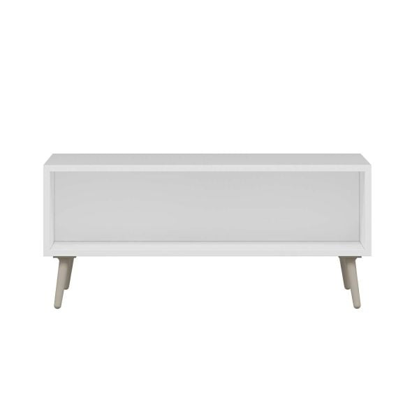 Elina Ayaklı Orta Sehpa - Beyaz/Kumtaşı