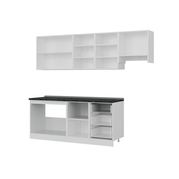 Minar 250 Cm Mutfak Dolabı Beyaz Dore 250-D7