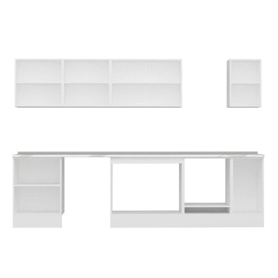 Alvinka 310X210 Cm High Gloss Mutfak Dolabı M-E90S60S40-3 High Gloss | Antrasit - Suntalam