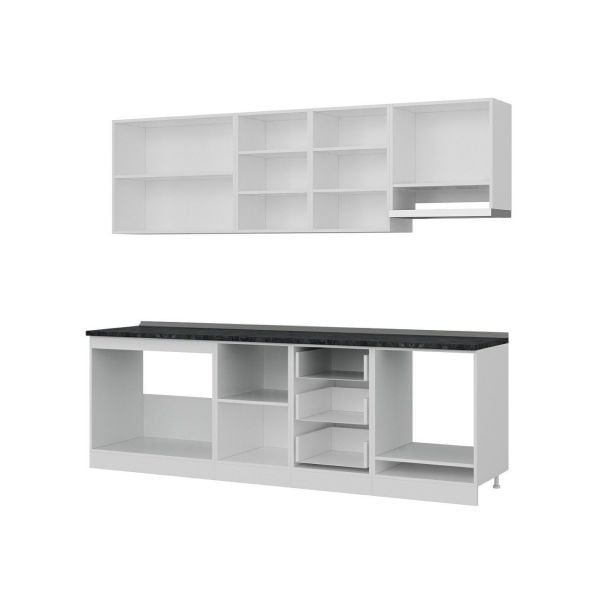 Minar 250 Cm Mutfak Dolabı Beyaz Dore 250-D8