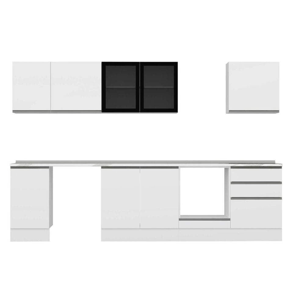 Alvinka 315X210 Cm High Gloss Mutfak Dolabı M-E90S45S60-3