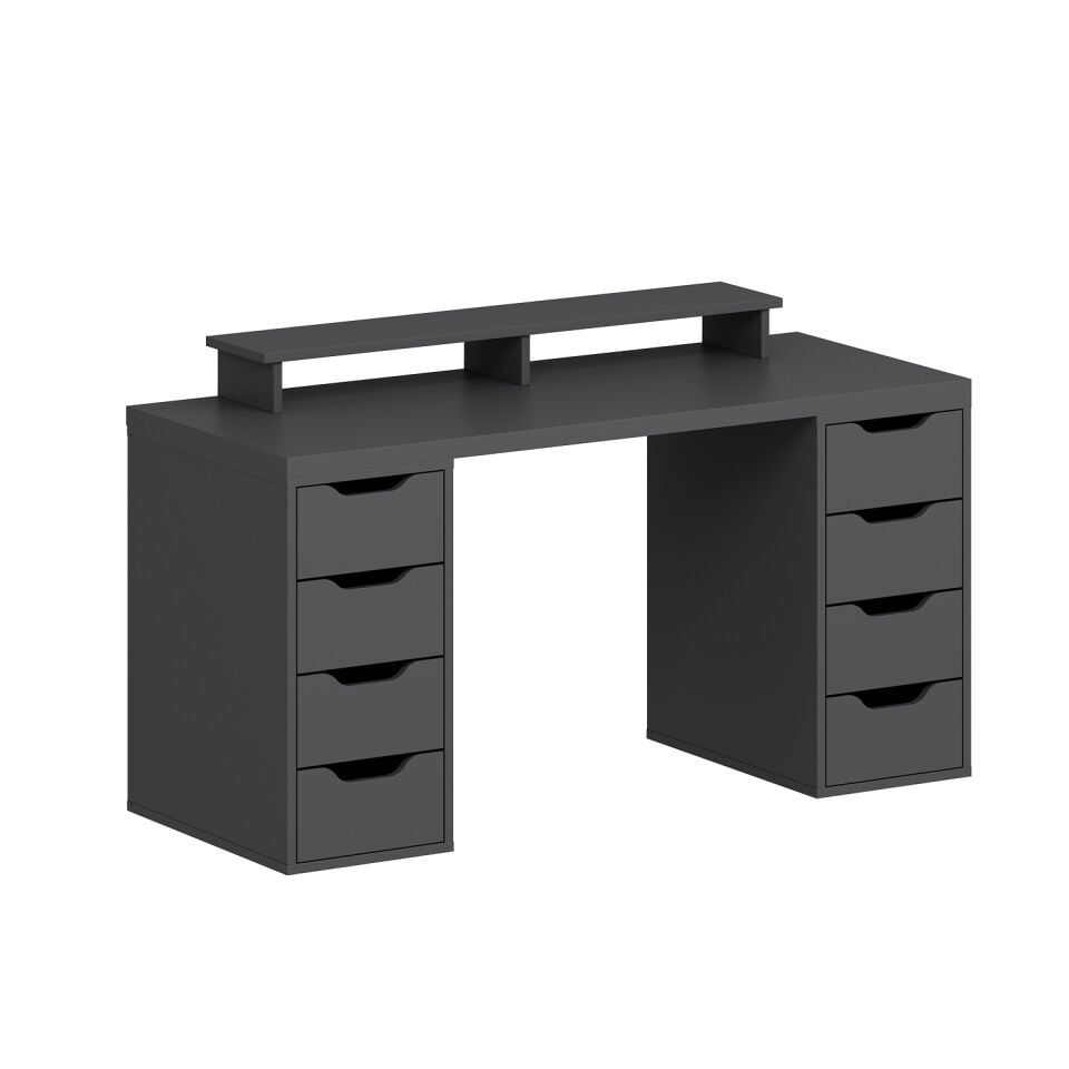 Alen 150 Cm 8 Çekmeceli Çalışma & Oyuncu Masası - Antrasit