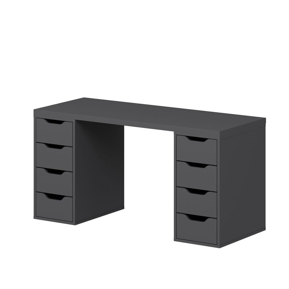 Alen 150 Cm 8 Çekmeceli Çalışma & Oyuncu Masası - Antrasit