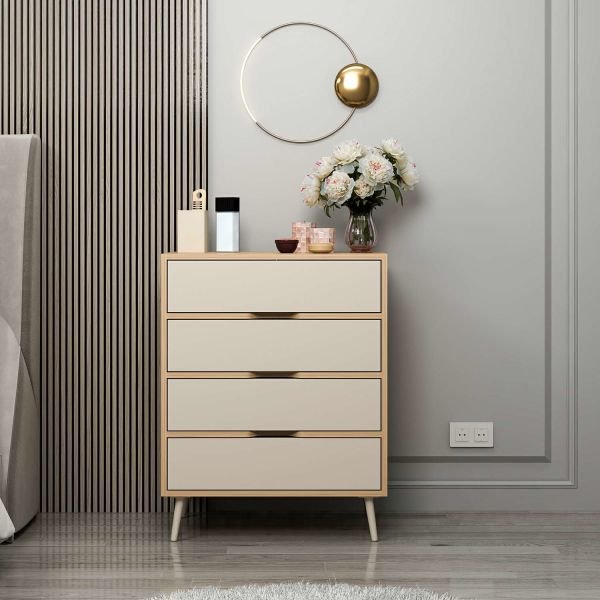 Elina Ayaklı 4 Çekmeceli Şifonyer - Dore/Kumtaşı
