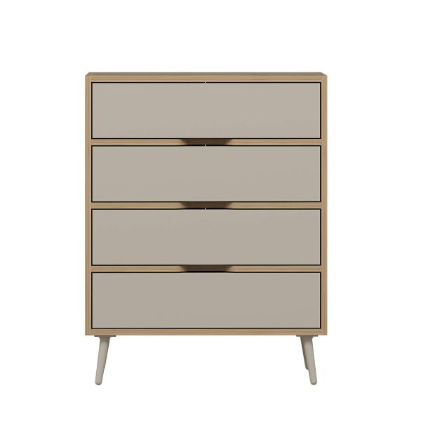 Elina Ayaklı 4 Çekmeceli Şifonyer - Dore/Kumtaşı