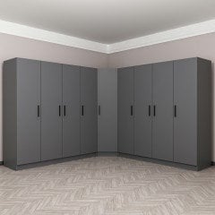 Minar Kale 9 Kapaklı 4 Ç Köşe Dolap Antrasit