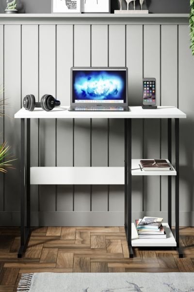 Cera Eko Raflı Masa - Beyaz