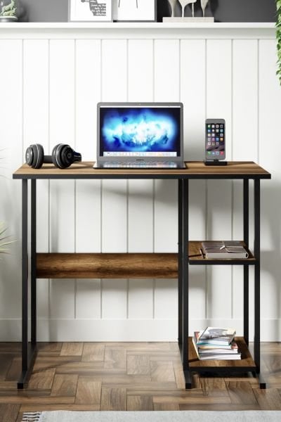 Cera Eko Raflı Masa - Barok Ceviz