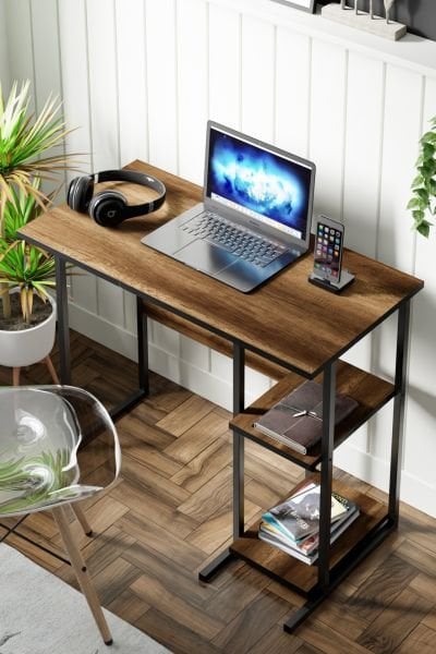 Cera Eko Raflı Masa - Barok Ceviz