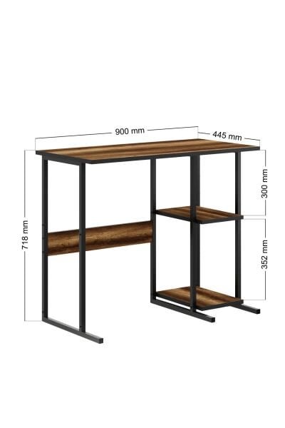 Ceramical Eko Raflı Masa - Barok Ceviz