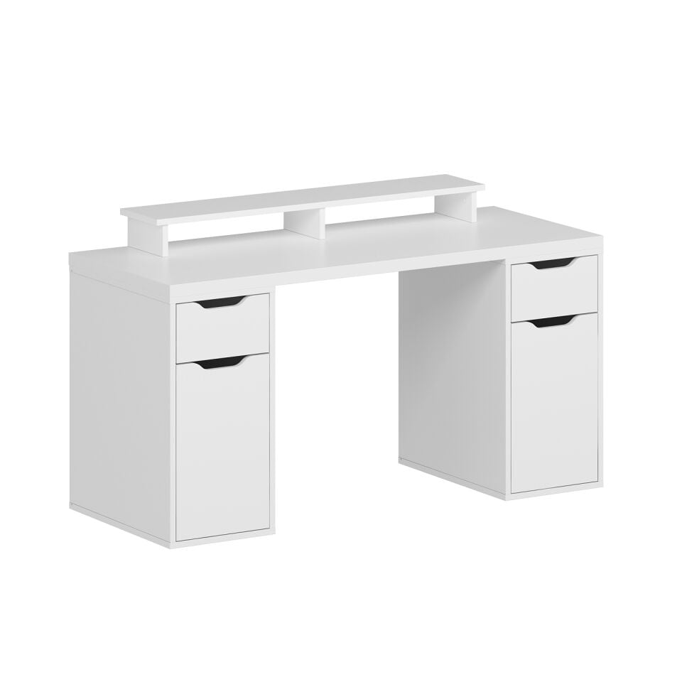 Alen 150 Cm 2 Çekmeceli 2 Dolaplı Çalışma & Oyuncu Masası - Beyaz