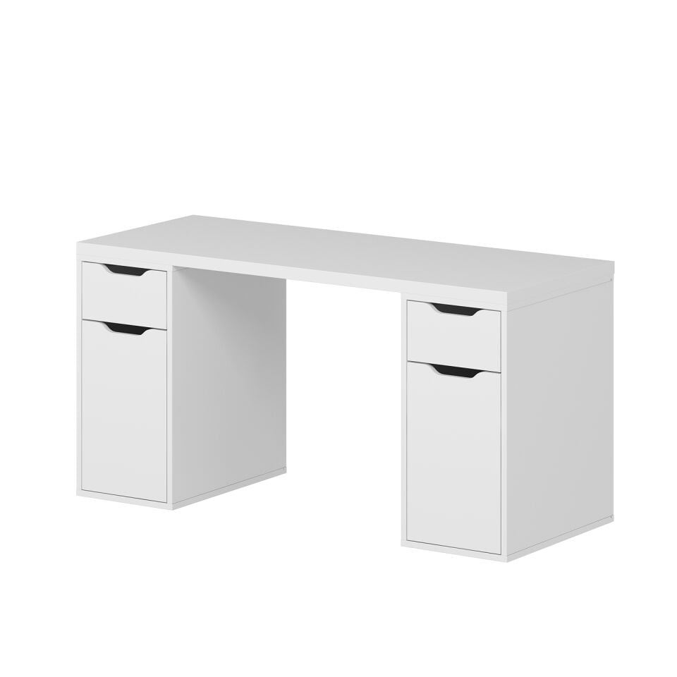 Alen 150 Cm 2 Çekmeceli 2 Dolaplı Çalışma & Oyuncu Masası - Beyaz