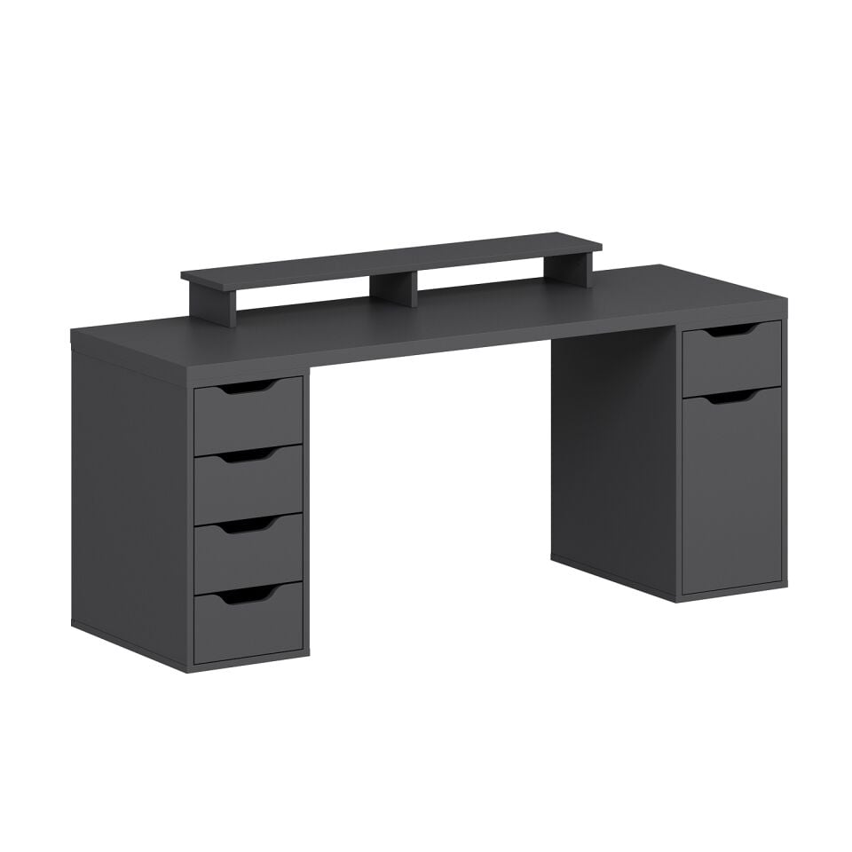 Alen 180 Cm 5 Çekmeceli Dolaplı Çalışma & Oyuncu Masası - Antrasit