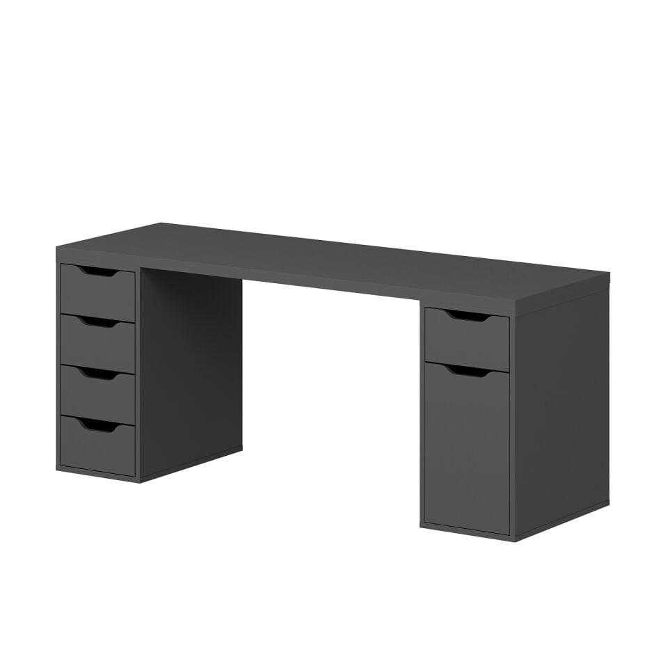 Alen 180 Cm 5 Çekmeceli Dolaplı Çalışma & Oyuncu Masası - Antrasit