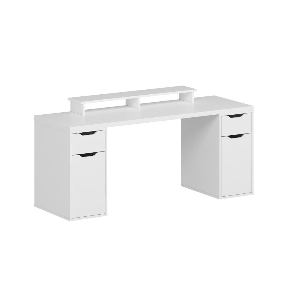 Alen 180 Cm 2 Çekmeceli 2 Dolaplı Çalışma & Oyuncu Masası - Beyaz