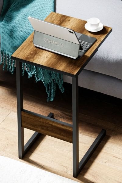 Cera Sabit Laptop Sehpası - Barok Ceviz