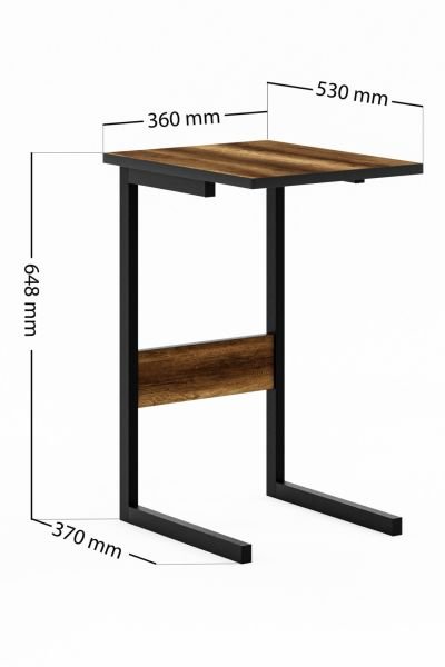 Cera Sabit Laptop Sehpası - Barok Ceviz