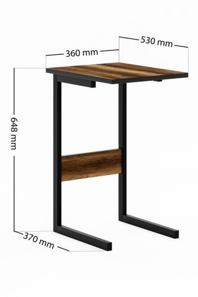 Cera Sabit Laptop Sehpası - Barok Ceviz