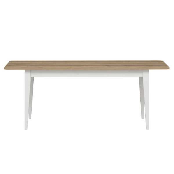 Elina Açılır Yemek Masası - Dore/Beyaz