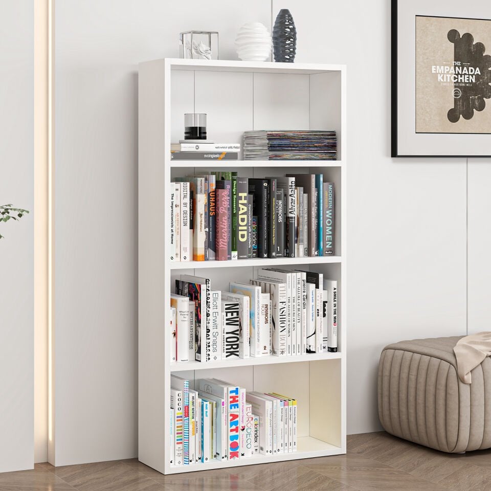 Adel 3 Raflı Kitaplık - Beyaz