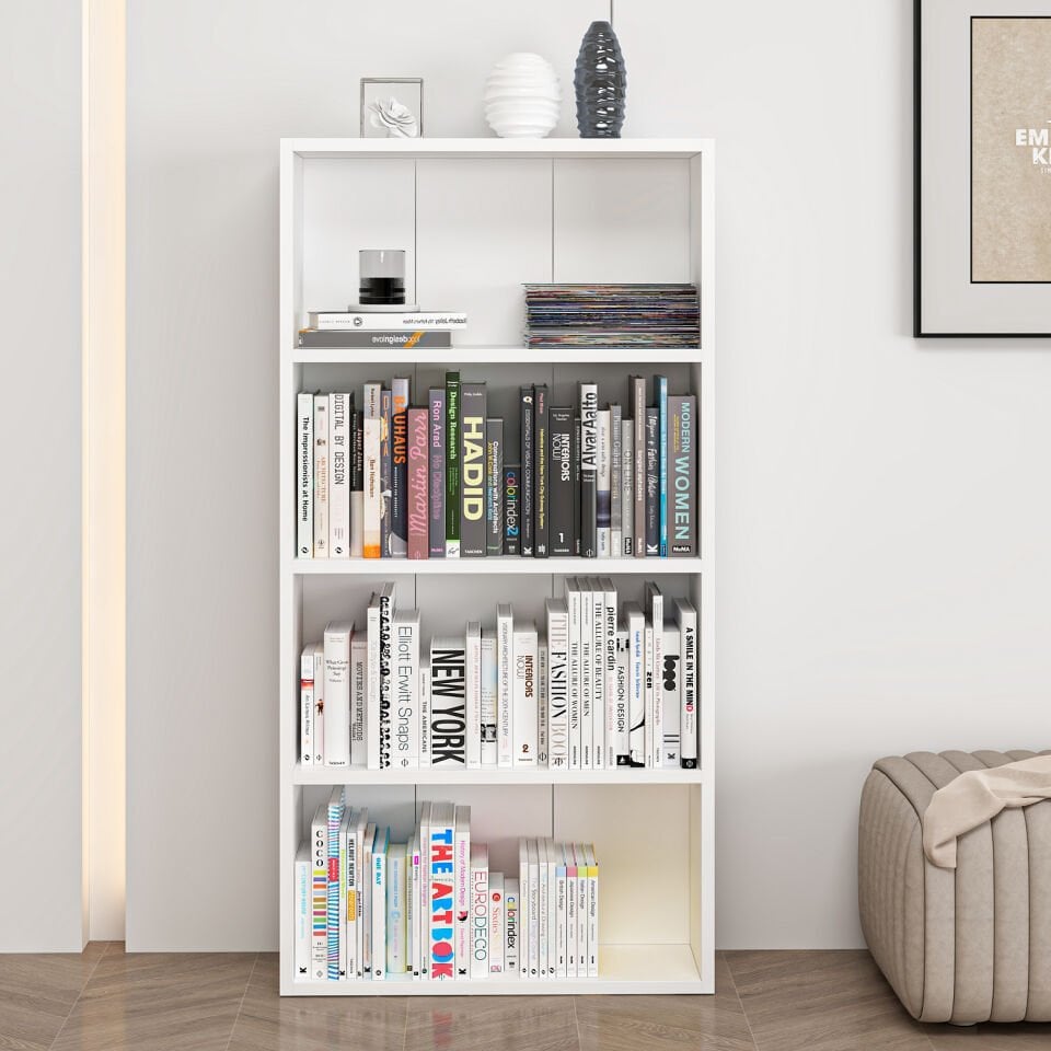 Adel 3 Raflı Kitaplık - Beyaz