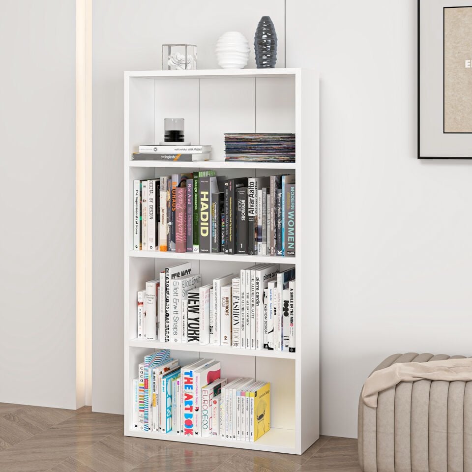 Adel 3 Raflı Kitaplık - Beyaz