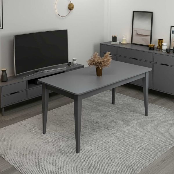 Elina Açılır Yemek Masası - Antrasit/Antrasit