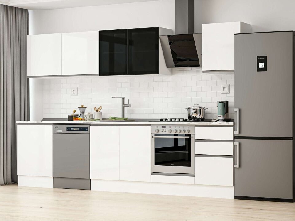 Alvinka 320X210 Cm High Gloss Mutfak Dolabı M-E90S60S50-3