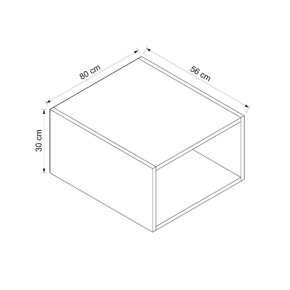 Alvinka Mutfak Modül Hg_J Üst 1Yk 80-H30Cm Yuk Dolap Beyaz Beyaz