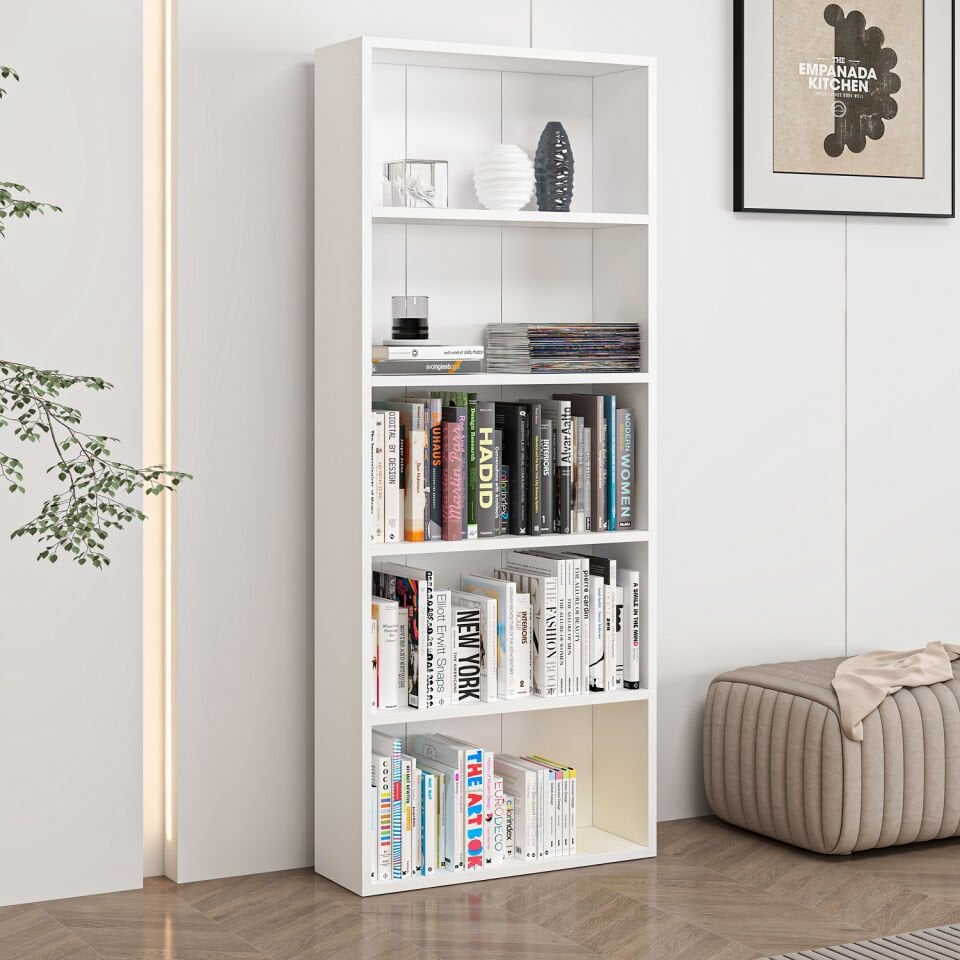 Adel 4 Raflı Kitaplık - Beyaz