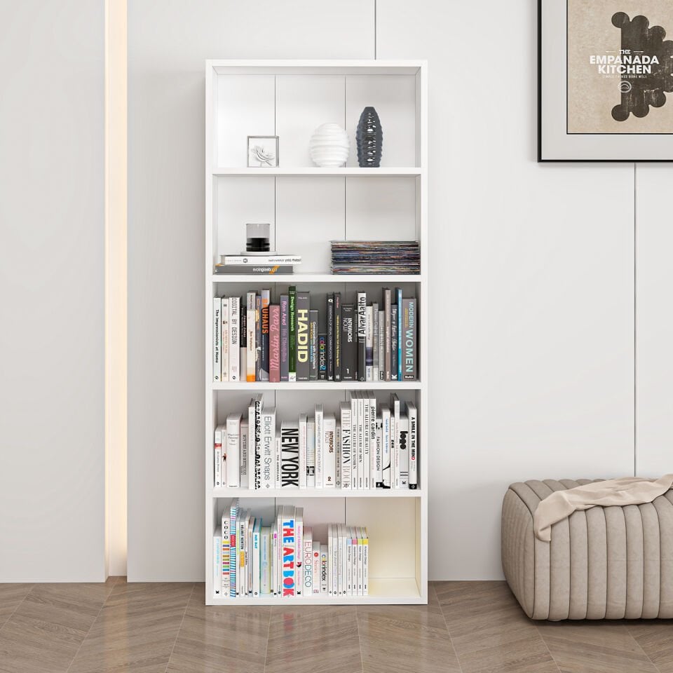 Adel 4 Raflı Kitaplık - Beyaz