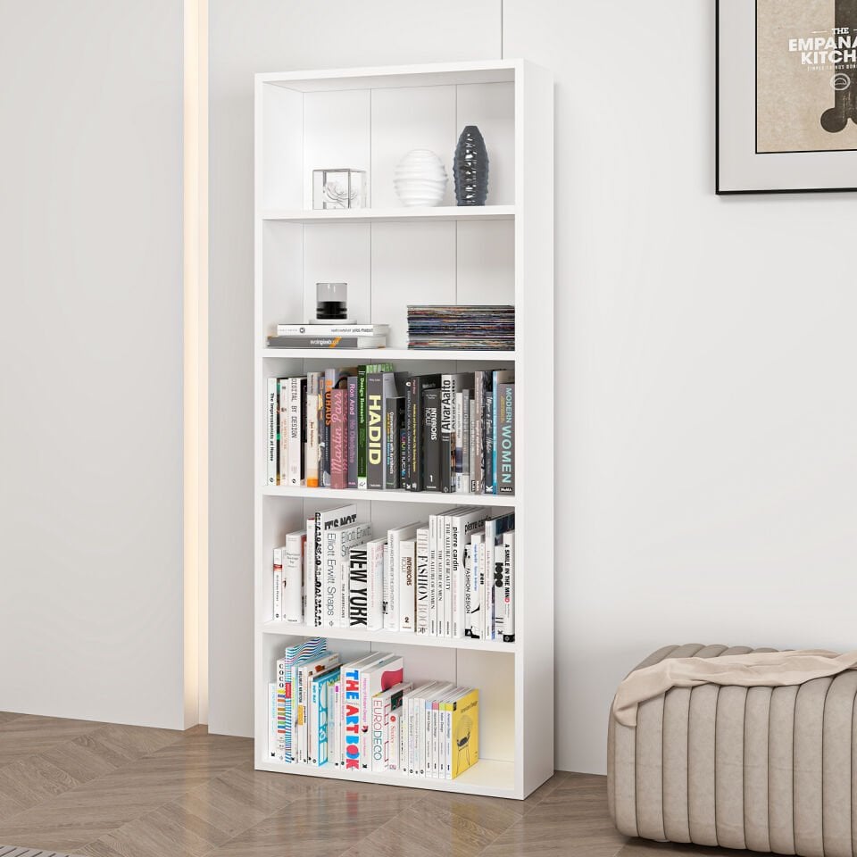 Adel 4 Raflı Kitaplık - Beyaz