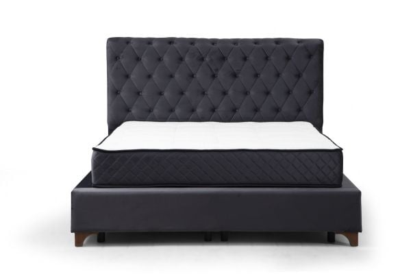 Deluxe Baza+Başlık+Sonata Yatak Antrasit