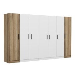 Kale 7 Kapaklı 2Ç Dolap - Beyaz Dore