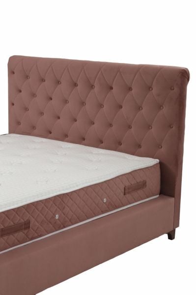Deluxe Baza+Başlık+Sonata Yatak Gül Kurusu