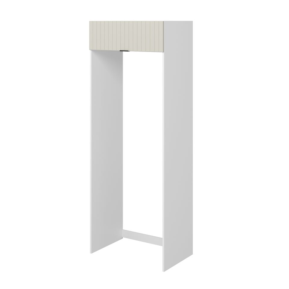 Alvinka Mutfak Modül Mbr_B 90-H240Cm Buz Dolabı Beyaz Kumtaşı Mdf