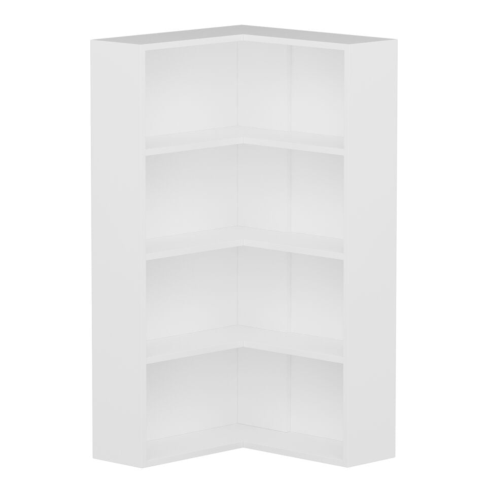 Adel 3 Raflı Köşe Kitaplık - Beyaz