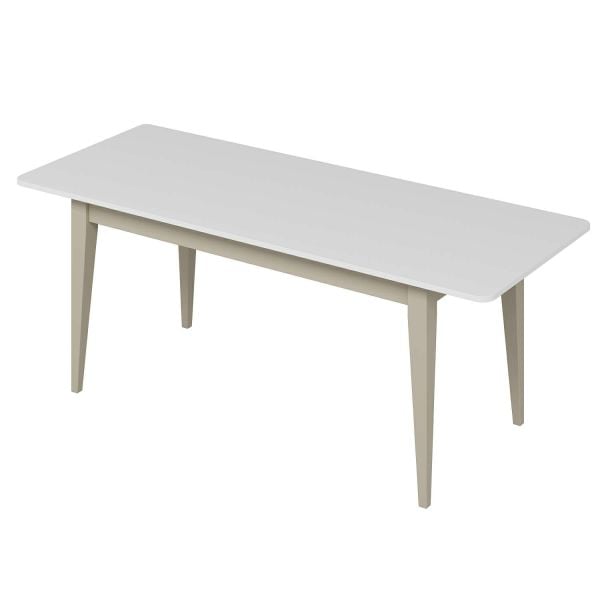 Elina Açılır Yemek Masası - Beyaz/Kumtaşı