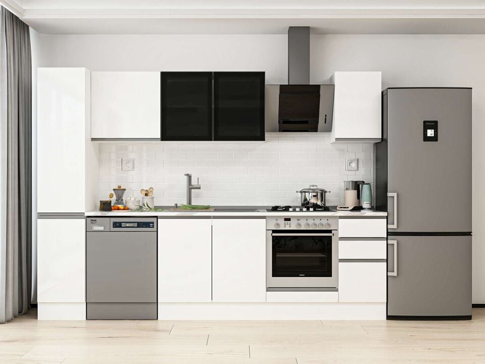 Alvinka 290X210 Cm High Gloss Mutfak Dolabı Mb-E90B40S40-3