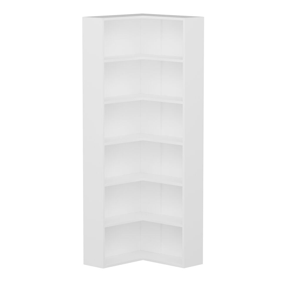 Adel 5 Raflı Köşe Kitaplık - Beyaz