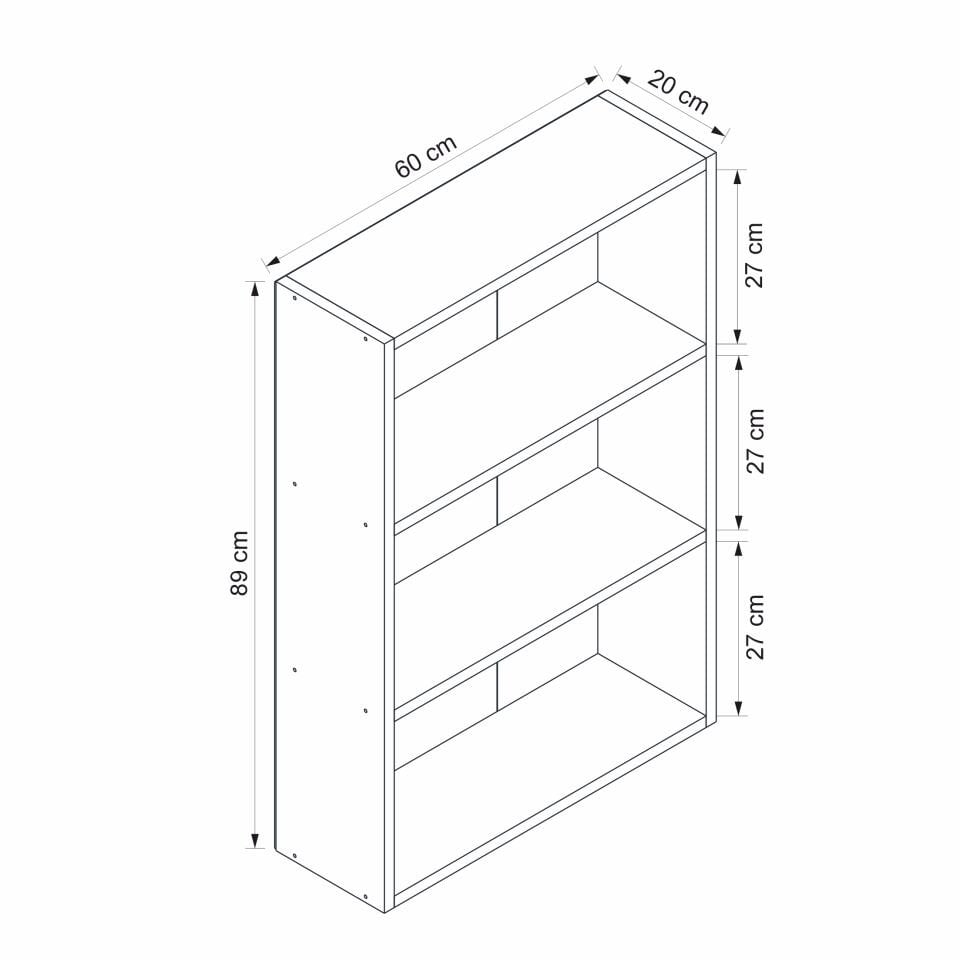 Adel Köşe Kitaplık Set 2 - Beyaz
