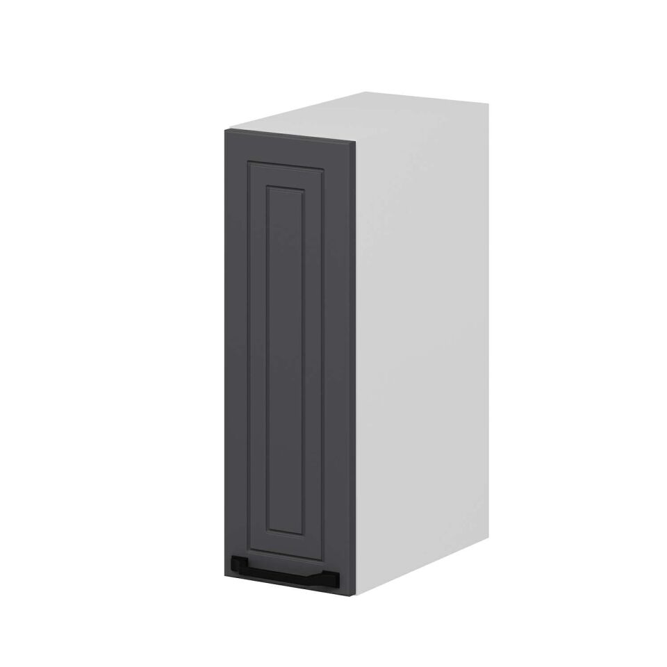 Alvinka Mutfak Modül Üst 1Dk1R 20-H60Cm Mbr A  Beyaz Antrasit Mdf Gövde