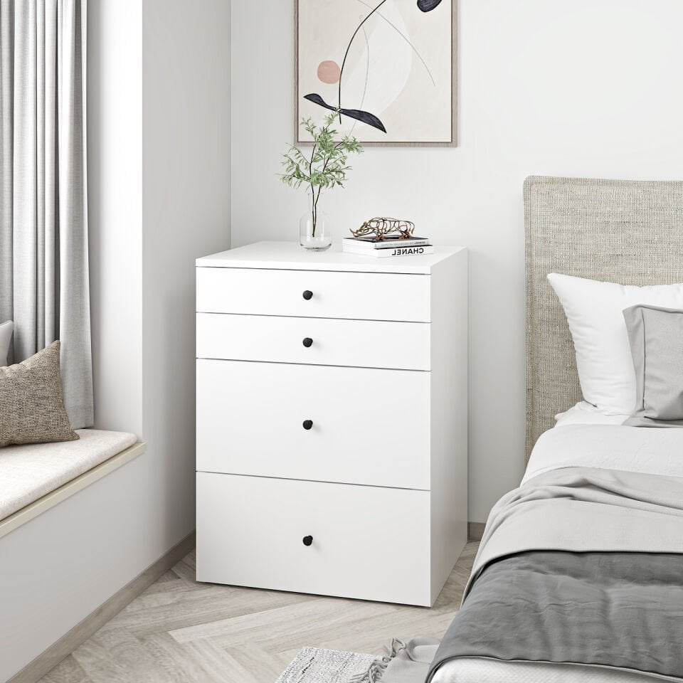 Luna Gizli Puflu Led Aynalı Makyaj Masası - Beyaz