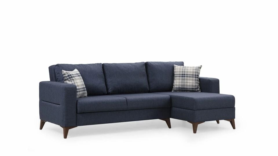 Kristal (2+D) Uzanmalı Köşe Koltuk Takımı Lacivert