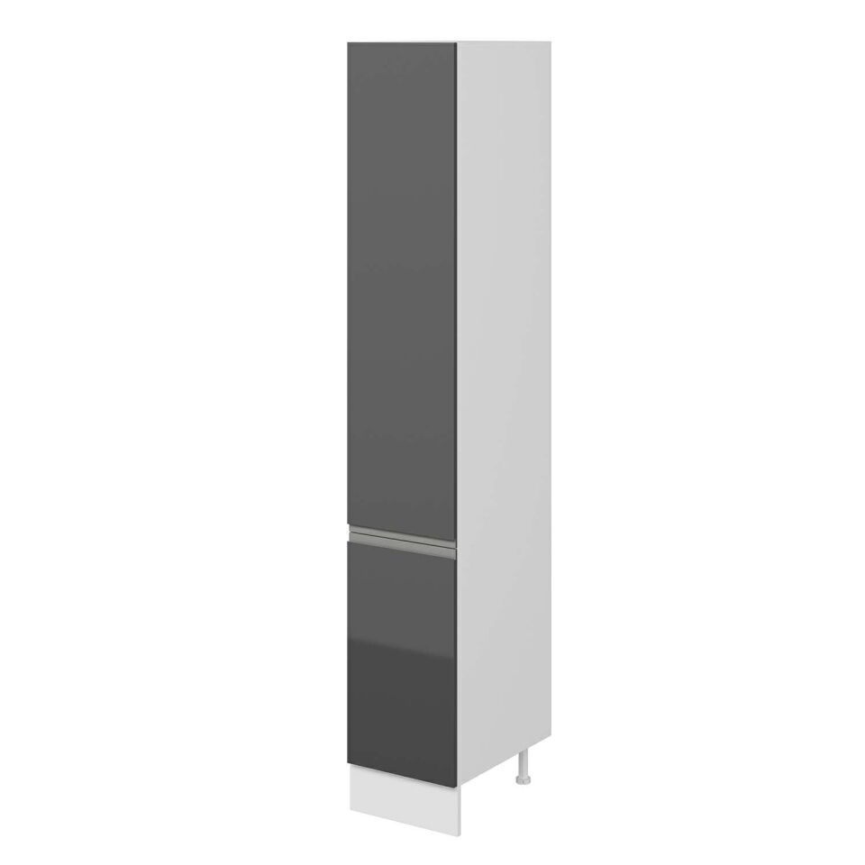 Alvinka Mutfak Modül Hg_J 40-H240Cm Boy Dolabı Beyaz Antrasit Mdf