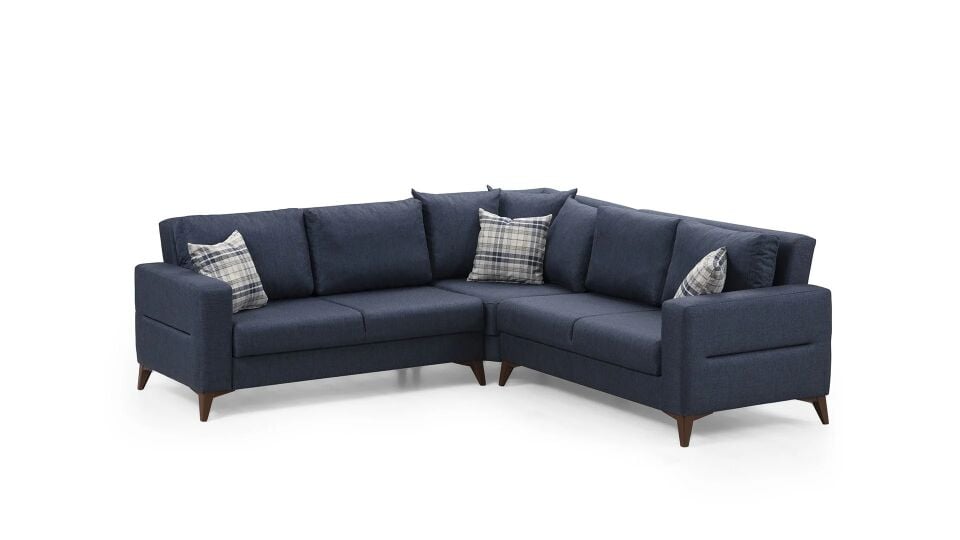 Kristal (2+K+2) L Köşe Koltuk Takımı Lacivert