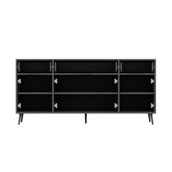 Elina Ayaklı Konsol Aynalı - Antrasit/Antrasit