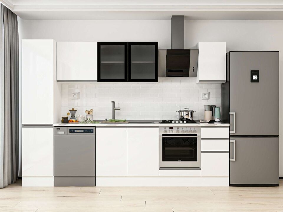 Alvinka 295X210 Cm High Gloss Mutfak Dolabı Mb-E90B45S40-3