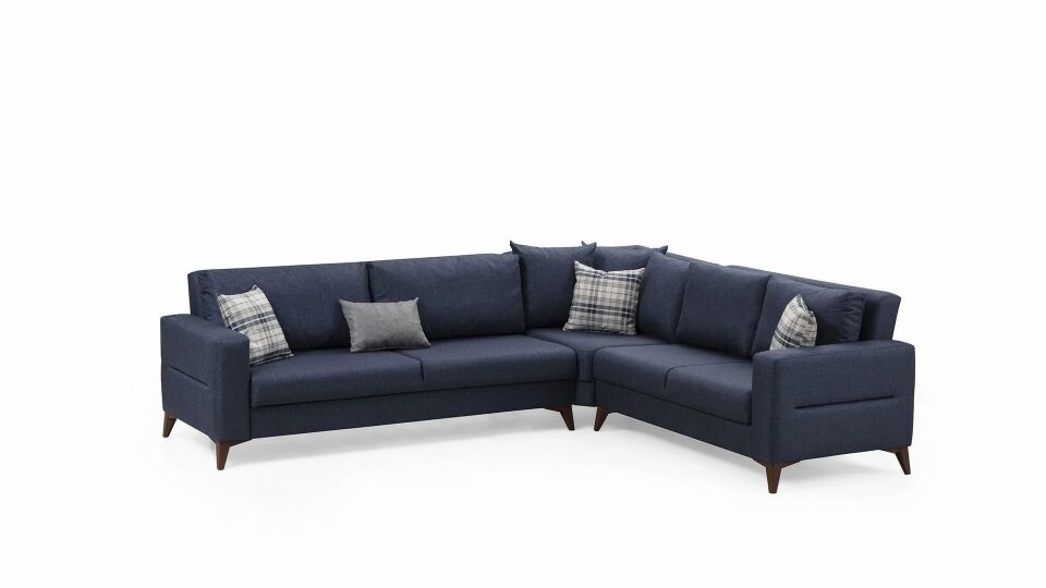 Kristal (3+K+2) L Köşe Koltuk Takımı Lacivert